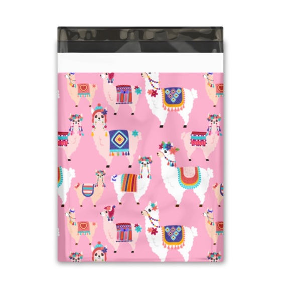 🆕Llama🦙 10 Pack 🌹2/$20🌹 Poly Mailers Seller Shipping Envelopes Supplies Pink - Picture 1 of 1